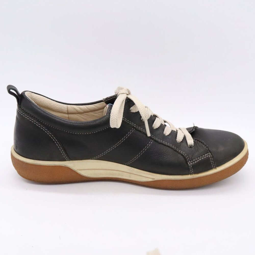Ecco Womens Chase Shoes Size 7 Casual Walking Sneaker Black Leather Euro 37 - Picture 3 of 11